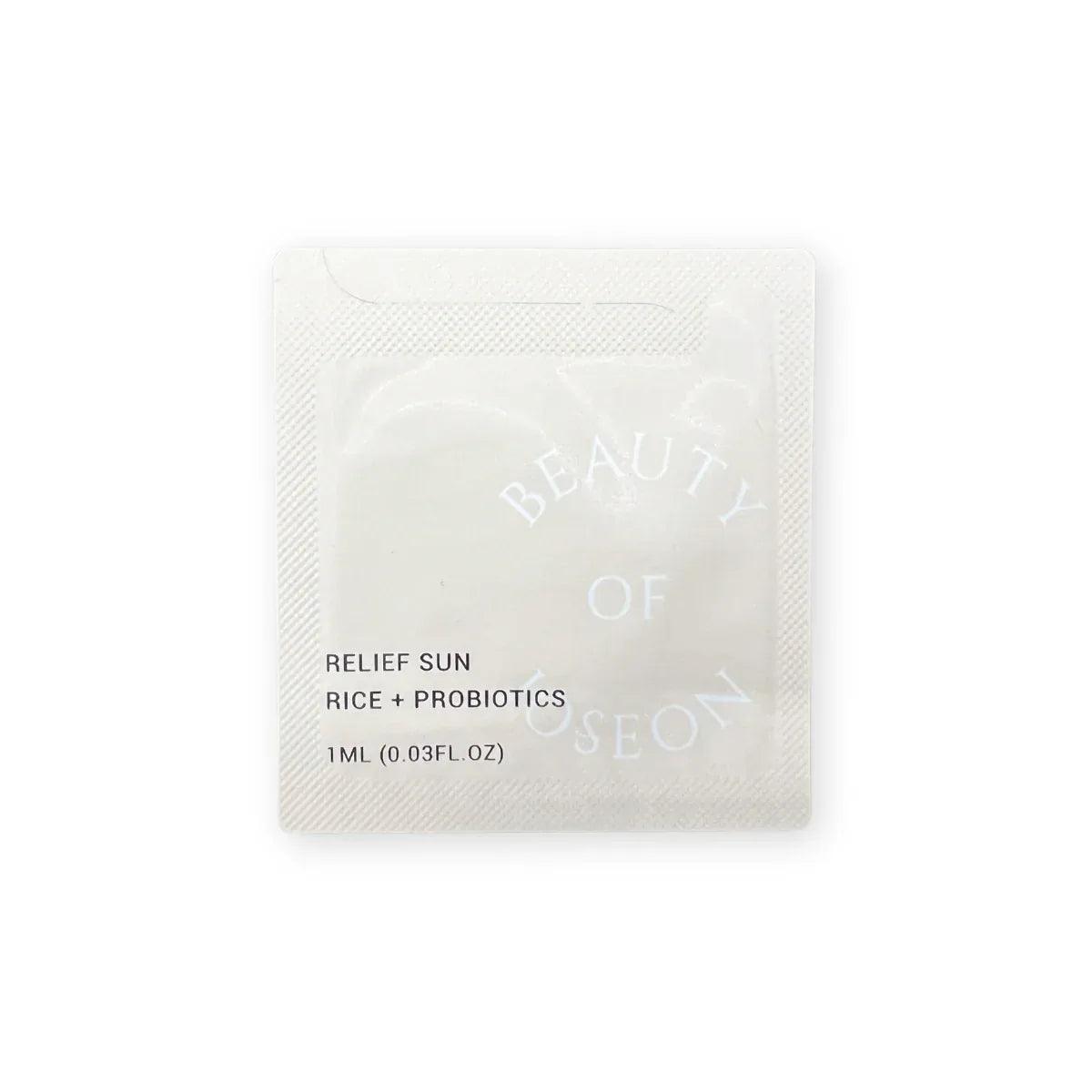 Beauty of Joseon Relief Sun: Rice + Probiotics SPF50+ PA++++, 1ml (Exp 04/27) - Pupsik Singapore