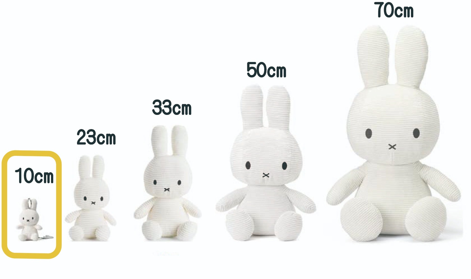 Miffy Corduroy Keychain, 10cm