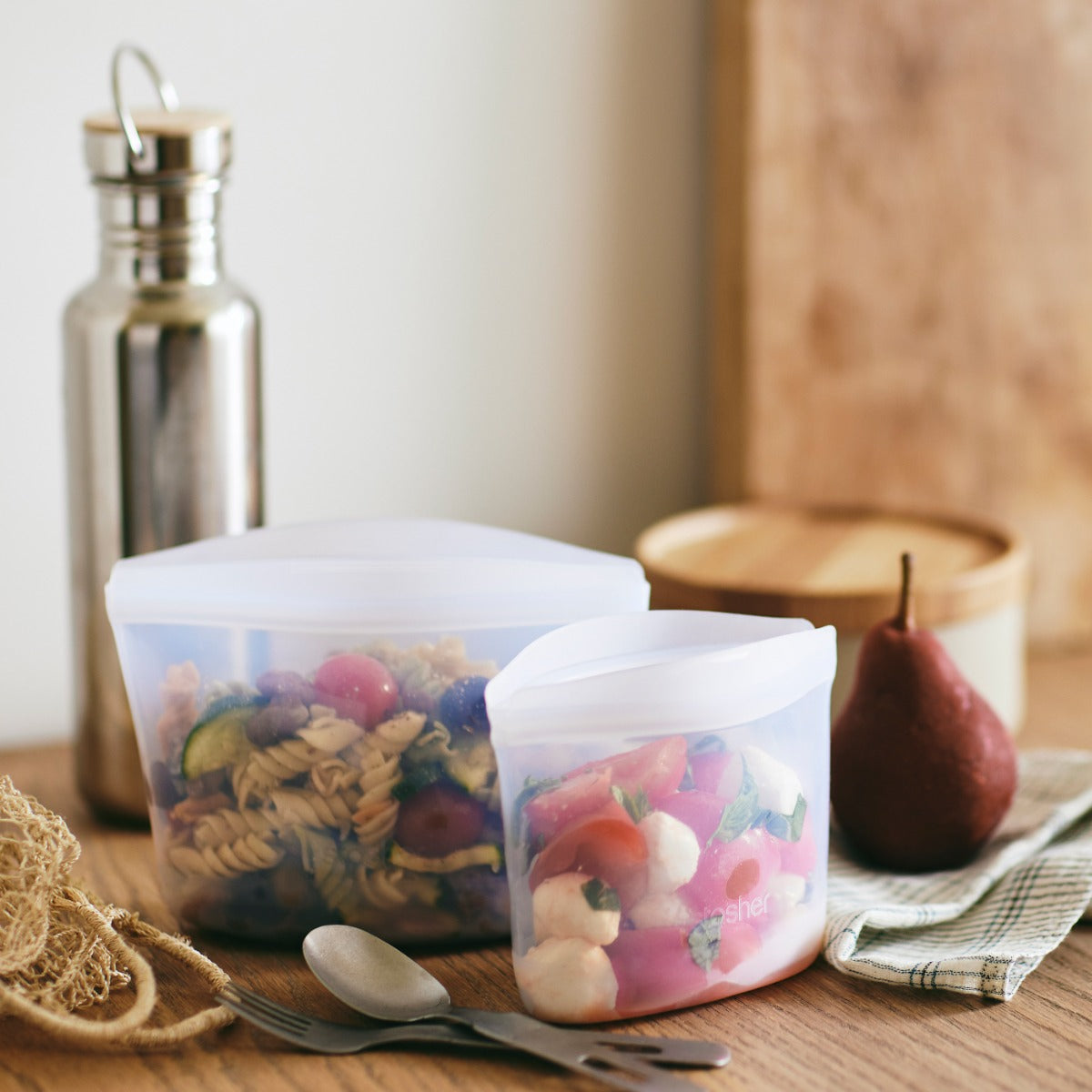 Stasher Reusable Silicone 1-Cup Bowl, 8 fl oz - Clear