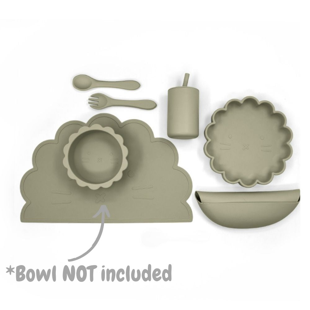 Biomom Silicone Feeding Set, Lion (5 Colors) - Pupsik Singapore