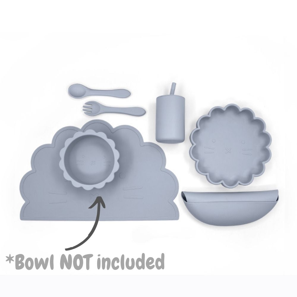 Biomom Silicone Feeding Set, Lion (5 Colors)