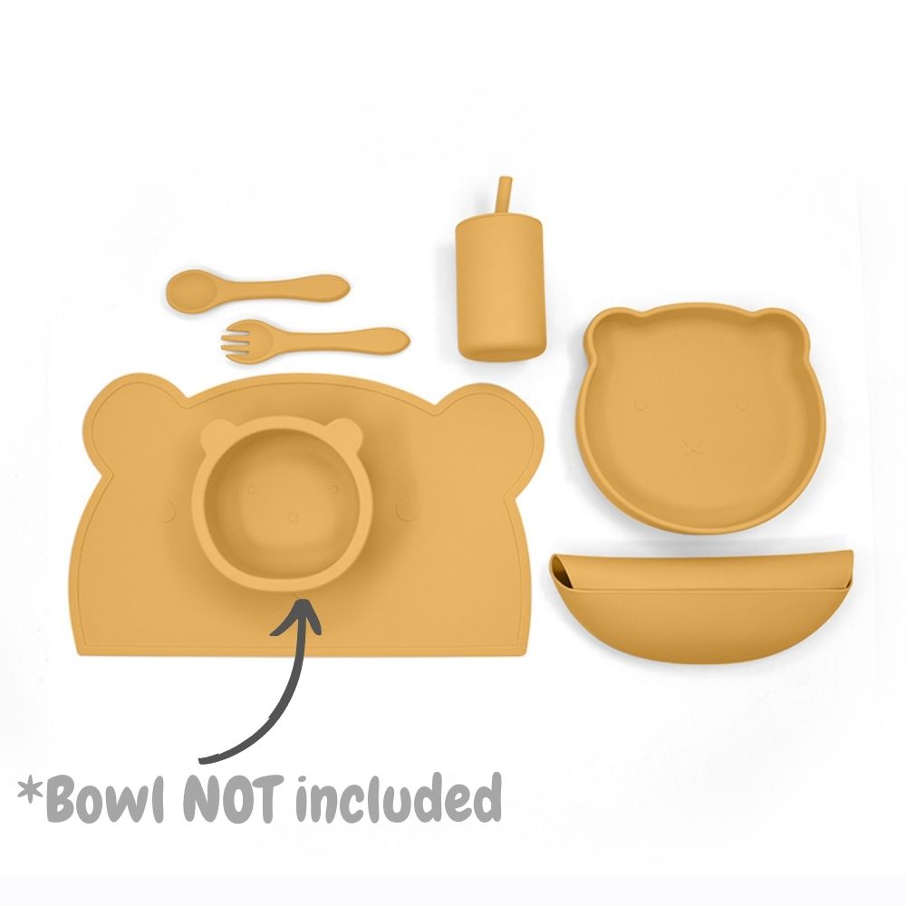 Biomom Silicone Feeding Set, Bear (2 Colors)