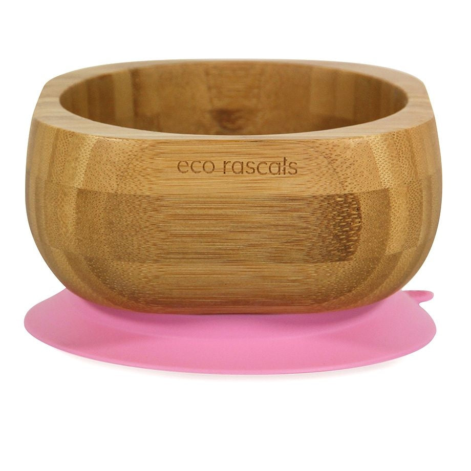Eco Rascals Bamboo Suction Baby Bowl & Spoon (4 Colours) - Pupsik Singapore
