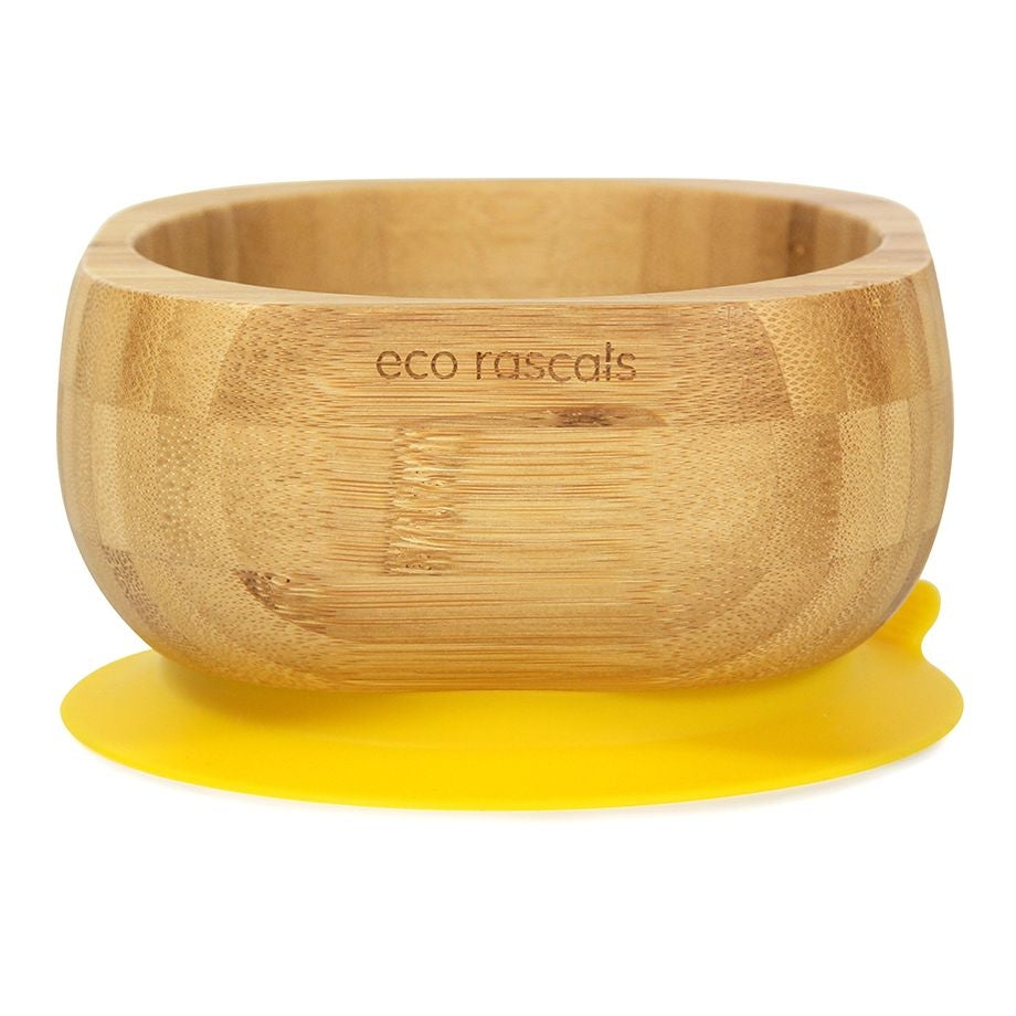 Eco Rascals Bamboo Suction Baby Bowl & Spoon (4 Colours) - Pupsik Singapore