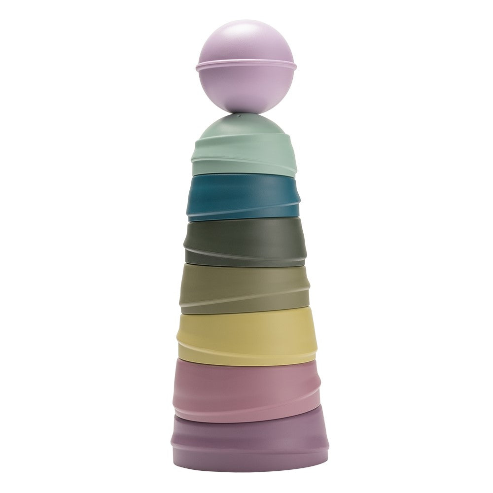 Bibs Wobbly Tower Stacking Toy (2 Colors) - Made in Denmark/EU - Pupsik Singapore