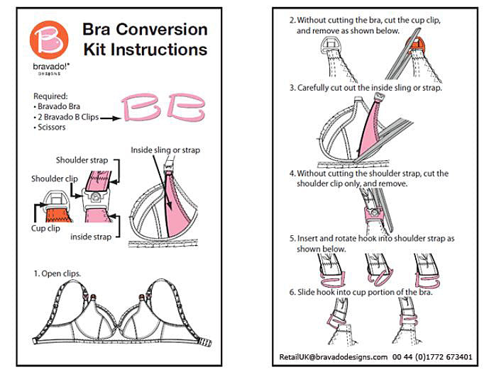 Bravado Bra Conversion Kit, 5-Pack (3 colors)