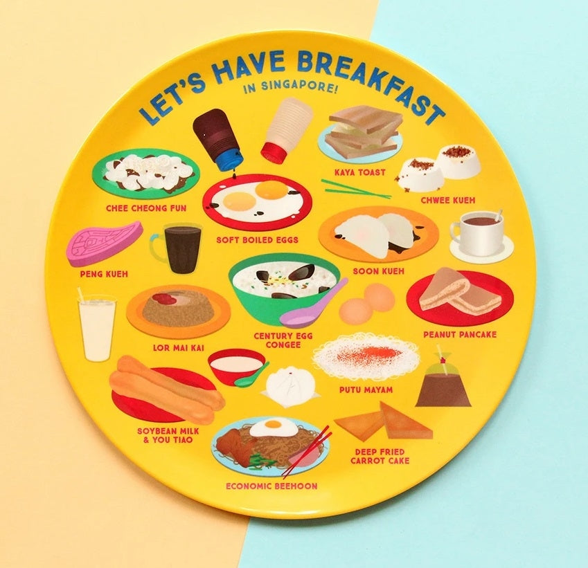The Little Drom Store Melamine Plate (10 inch) (12 Designs) - Pupsik Singapore