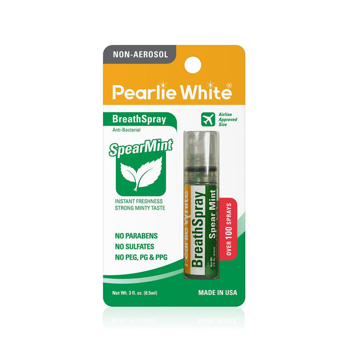 Pearlie White Breath Spray Instant Breath Freshening Sprays (3 x 8.5ml) - Spearmint - Exp 03/28