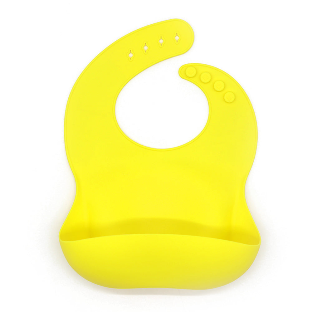 Biomom Silicone Plain Round Baby Bib (16 colors) - Pupsik Singapore