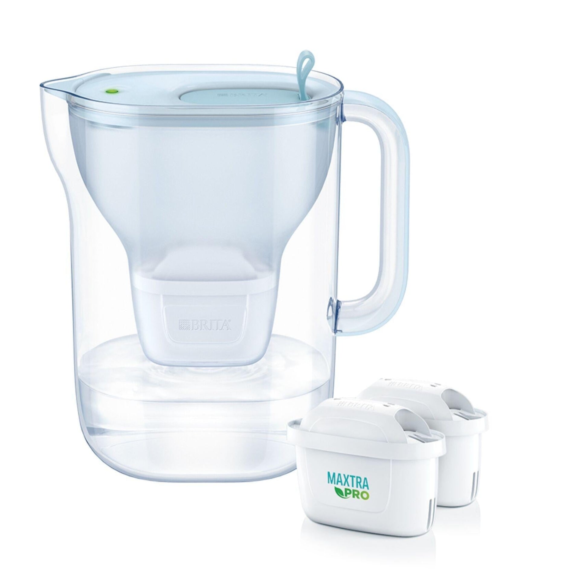 Brita Style Eco Water Filter Jug (2x Maxtra Pro Filter) - 2.4L Glacier Blue