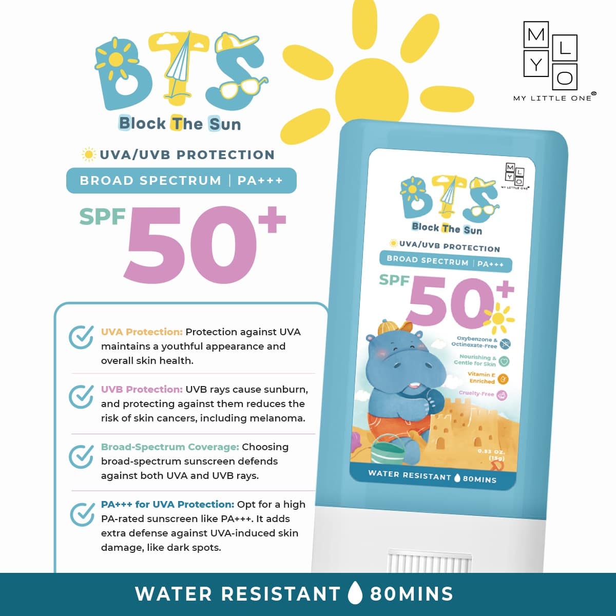 MyLO BTS Sunscreen Stick, 15g (Exp 09/27)