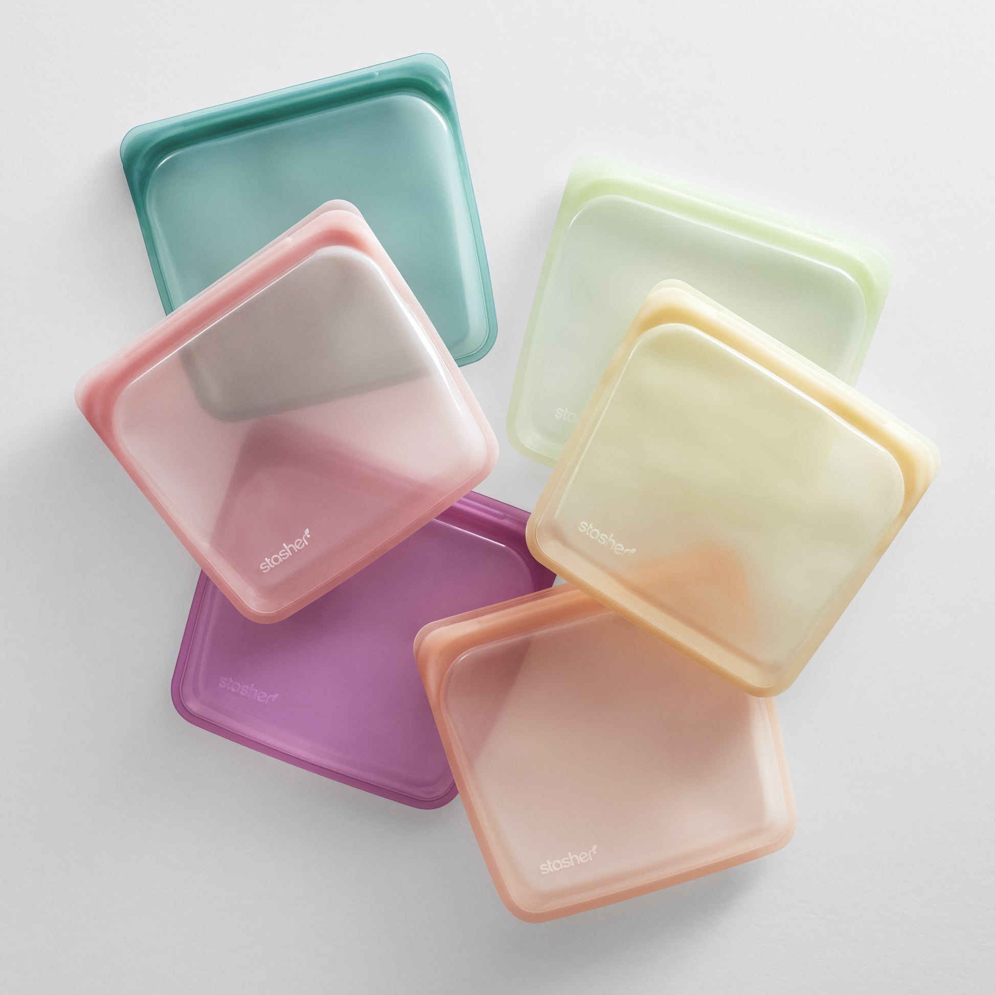 Stasher Reusable Silicone Sandwich Bag, 28 fl oz (17 Designs) - Pupsik Singapore