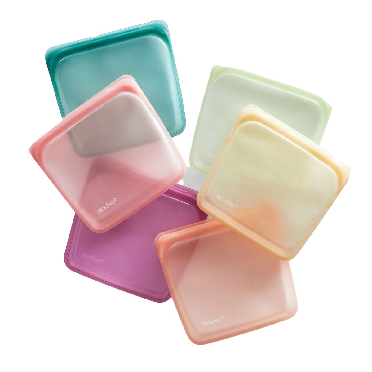Stasher Reusable Silicone Sandwich Bag, 28 fl oz (16 Designs)