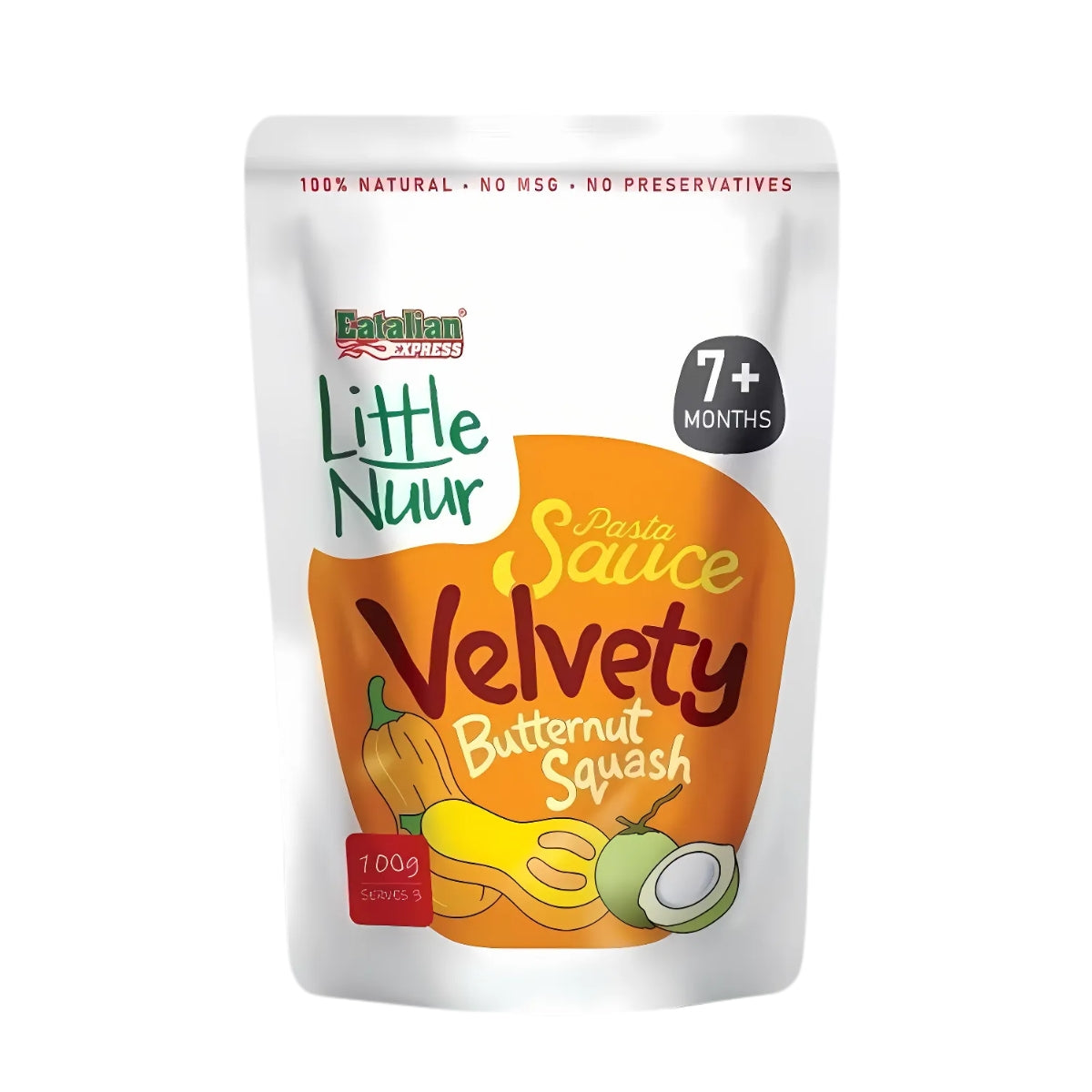 Eatalian Express Little Nuur Baby Pasta Sauce, 100g - Butternut Squash (Exp 01/27)