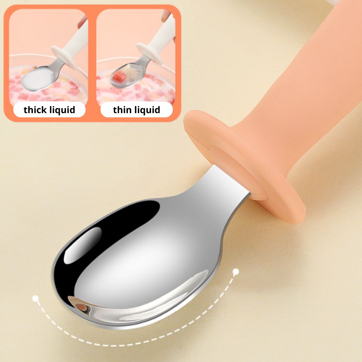 Biomom Self-Feeding Stainless Steel Fork and Spoon Set with Case (2 Colors)