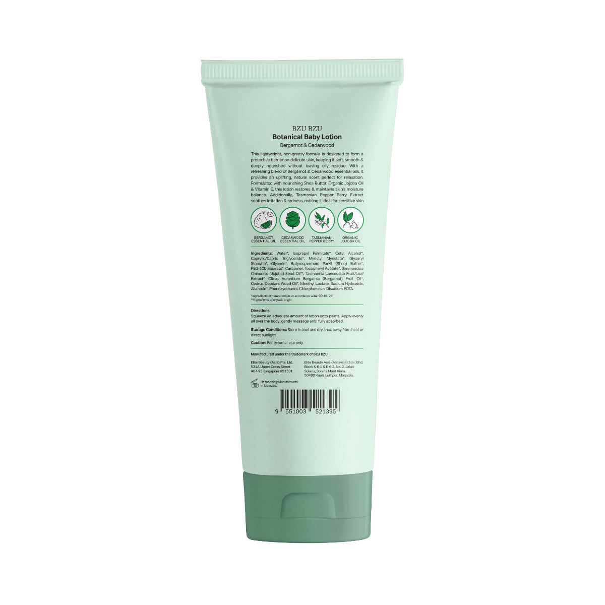 BZU BZU Botanical Baby Lotion, 200ml - Bergamot & Cedarwood (Exp 05/28)