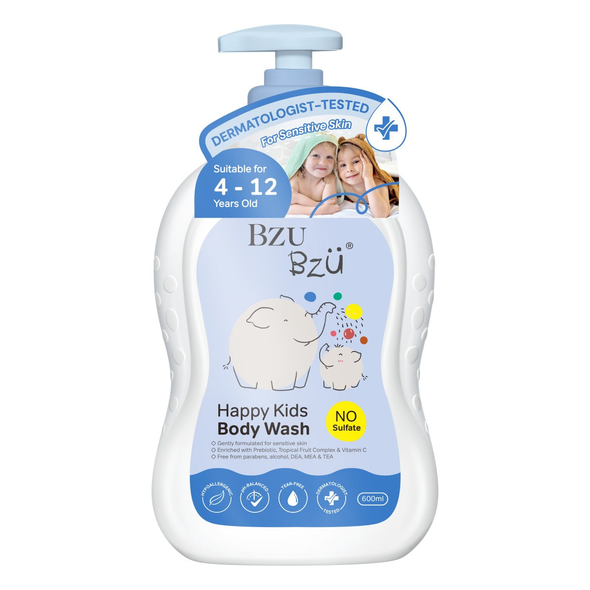 BZU BZU Happy Kids Body Wash, 600ml (Exp 12/27)