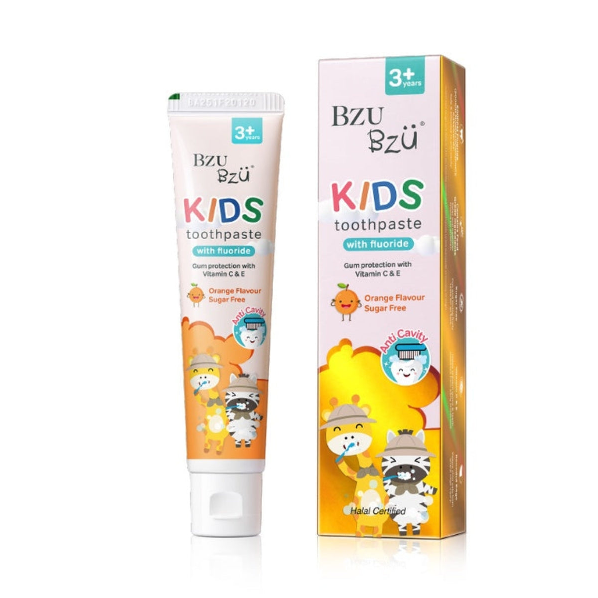 BZU BZU Kids Toothpaste, 50g - Orange (Exp 04/26)