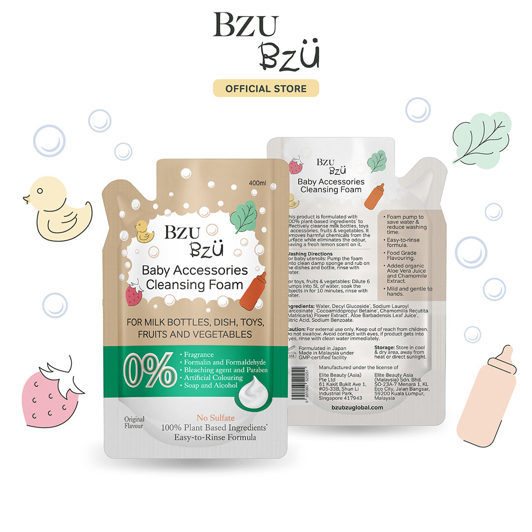 BZU BZU Baby Accessories Cleansing Foam, 400ml Refill - Original (Exp 05/28)