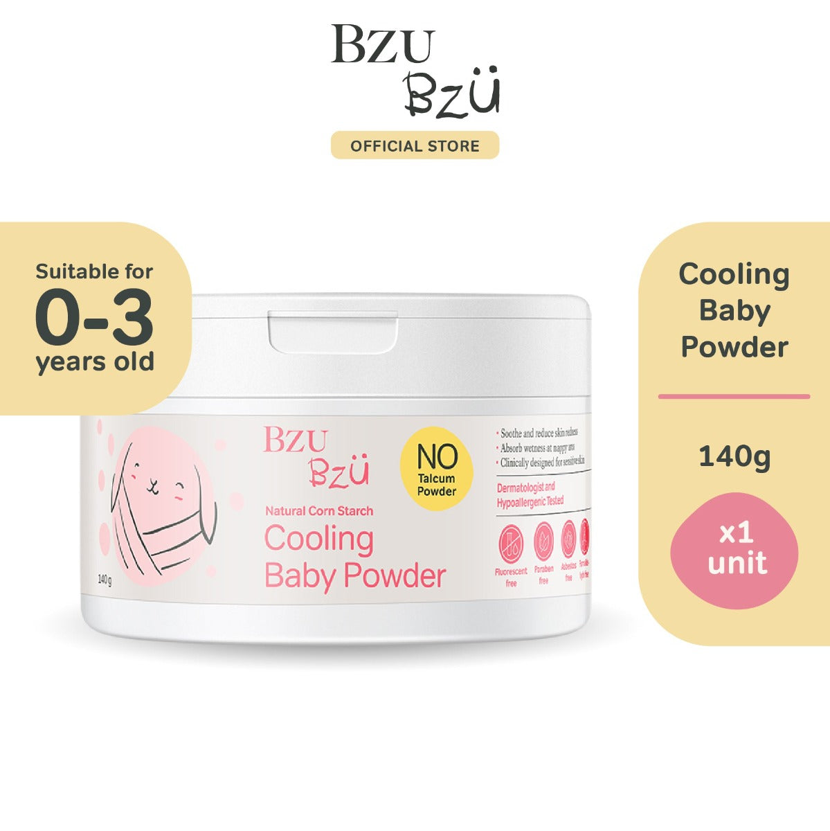 BZU BZU Cooling Baby Powder, 140g (Exp 01/28)
