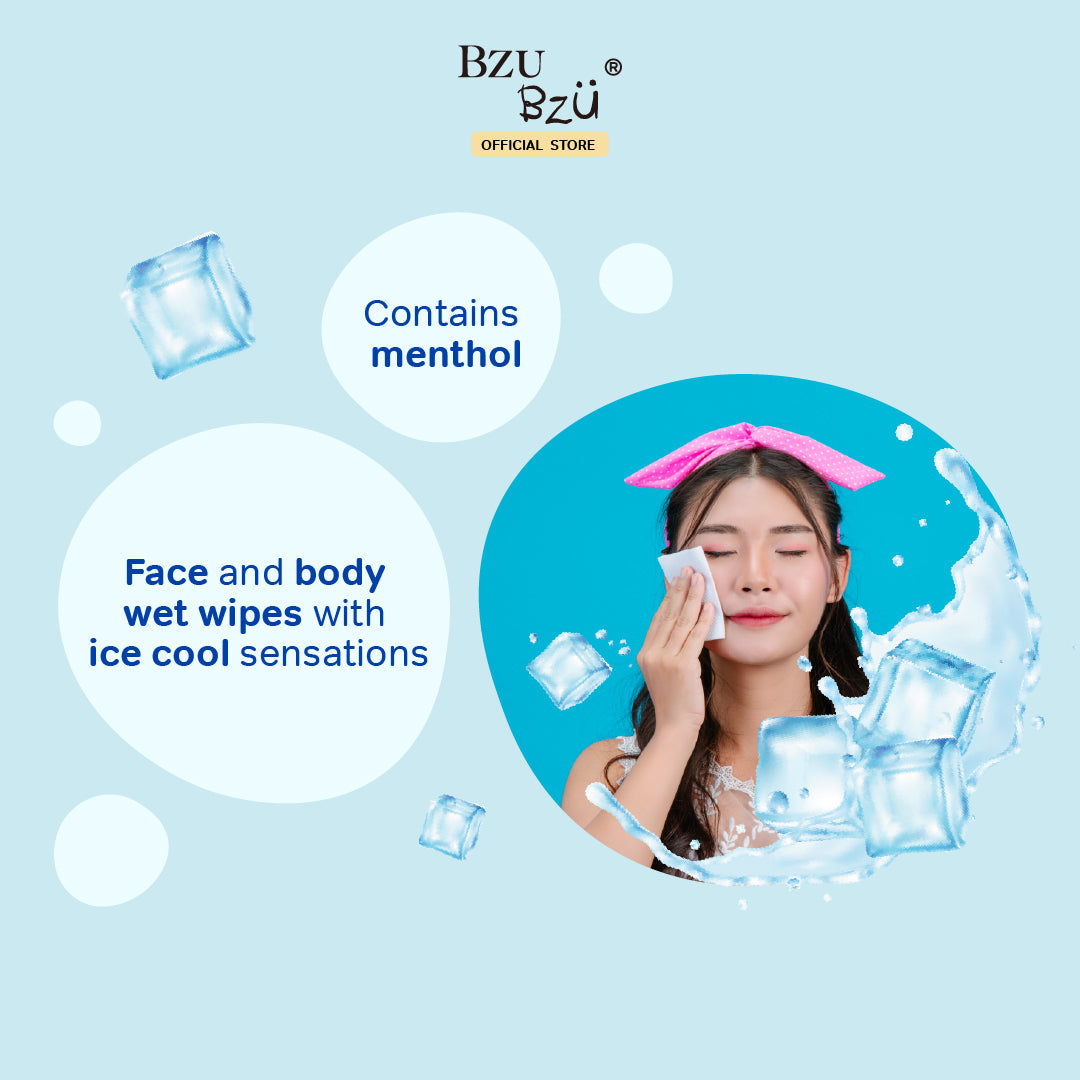 BZU BZU Icy Cooling Wet Wipes, 10s (Exp 08/27)