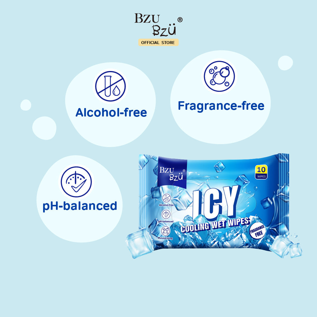 BZU BZU Icy Cooling Wet Wipes, 10s (Exp 08/27)