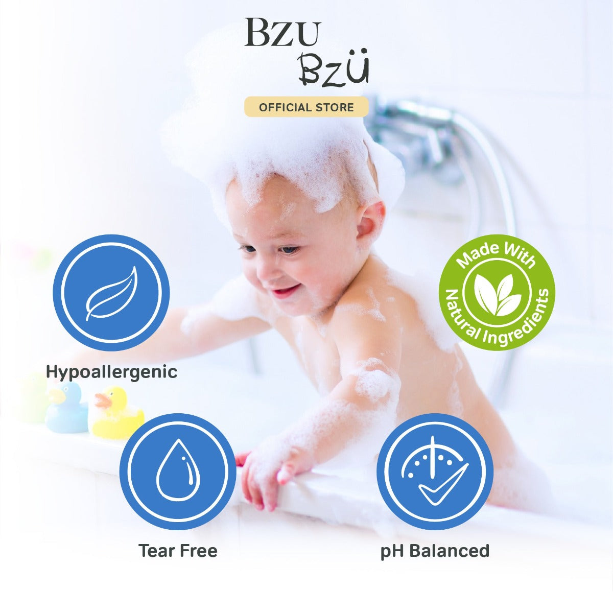 [Bundle] BZU BZU Head to Toe Baby Wash, 600ml + 200ml (Exp 10/27)