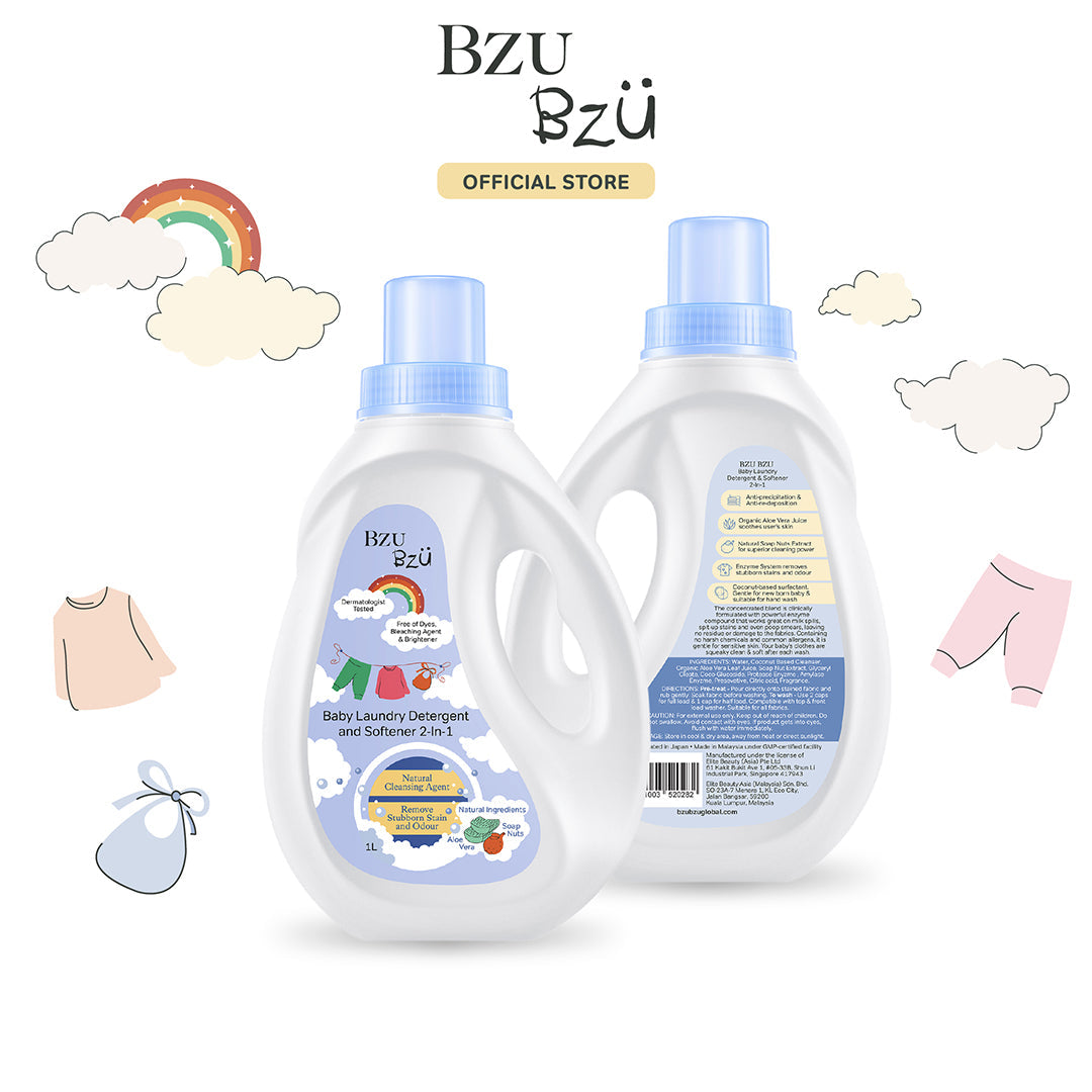 BZU BZU Baby Laundry Detergent & Softener 2-in-1, 1L (Exp 11/27)