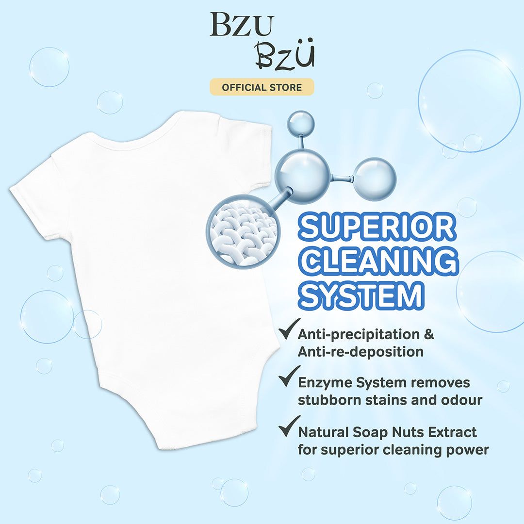 BZU BZU Baby Laundry Detergent & Softener 2-in-1, 800ml Refill (Exp 05/28)