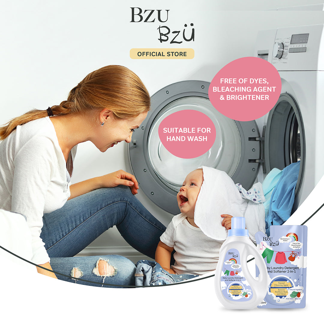 [Bundle] BZU BZU Baby Laundry Detergent & Softener 2-in-1, 6 x 800ml Refill (Exp 07/27)