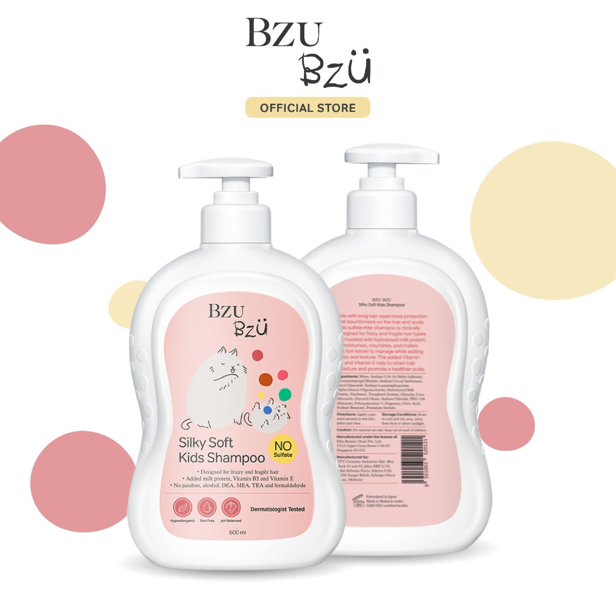 BZU BZU Silky Soft Kids Shampoo, 600ml (Exp 12/27)