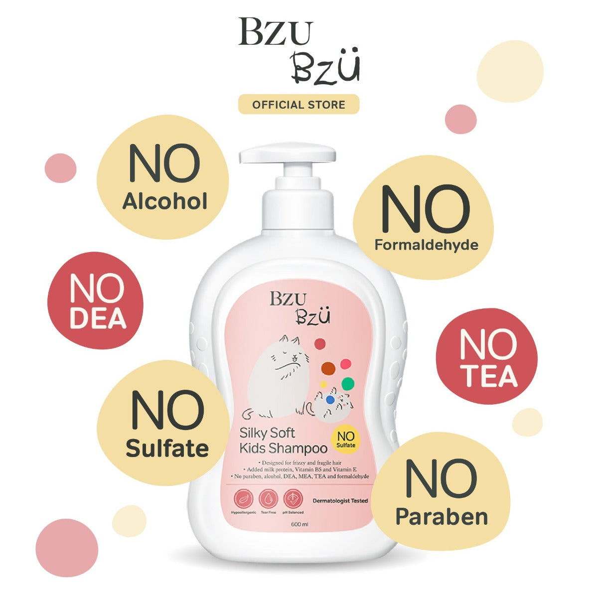 BZU BZU Silky Soft Kids Shampoo, 600ml (Exp 12/27)
