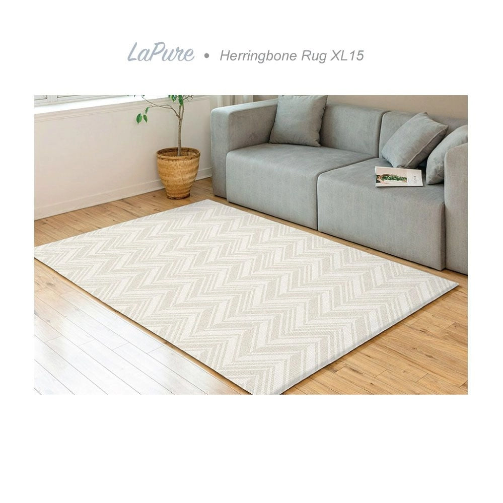 Parklon LaPure Playmat - Herringbone Rug Fabric Beige (XL15)