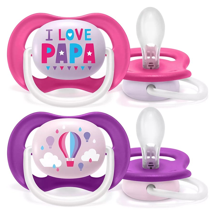 Philips Avent Ultra Air Pacifier, 2pk - 6-18M (14 Designs) - Pupsik Singapore
