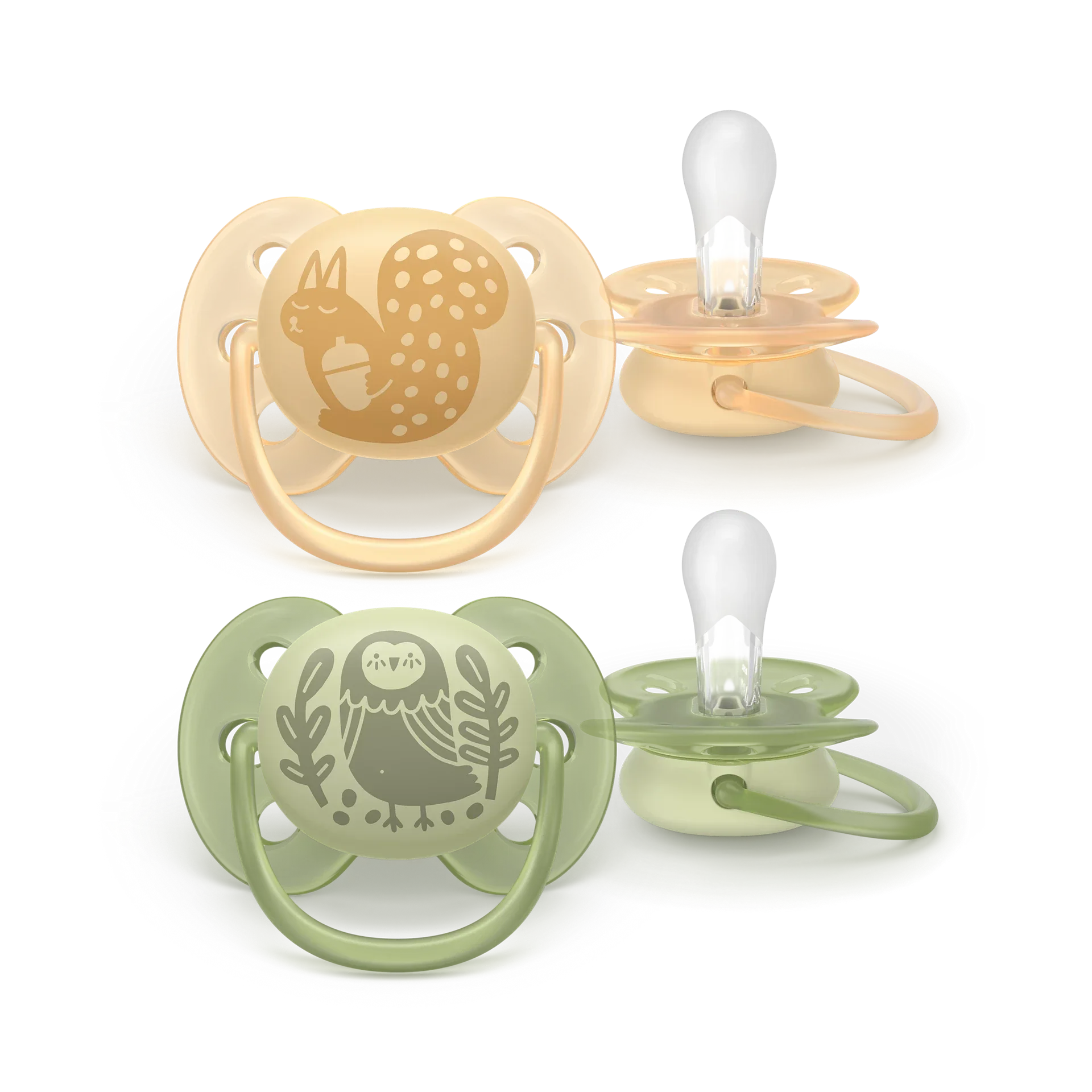 Philips Avent Ultra Soft Pacifiers, 2pk - 3 Sizes (11 Designs) - Pupsik Singapore