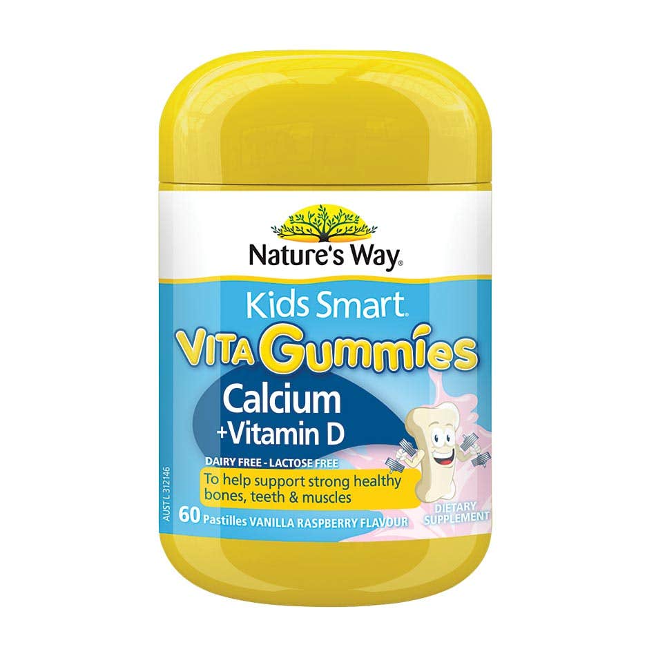 Nature's Way Kids Smart Vita Gummies Calcium + Vitamin D, 60s (Exp 04/26)