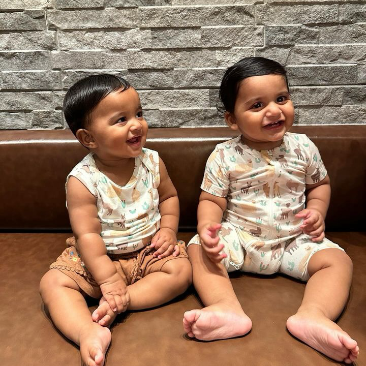 A, Apple Pie Bamboo Baby Zip Short Sleeve Romper - Llamas & Cacti (5 Sizes)