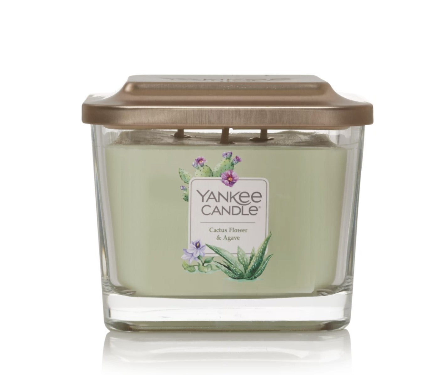 Yankee Candle Medium 3-Wick Square Candle (12.25oz) - Cactus Flower & Agave