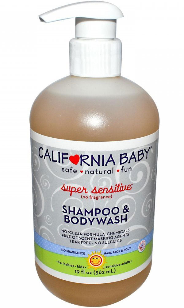 California Baby Shampoo Bodywash, 19oz (8 types)