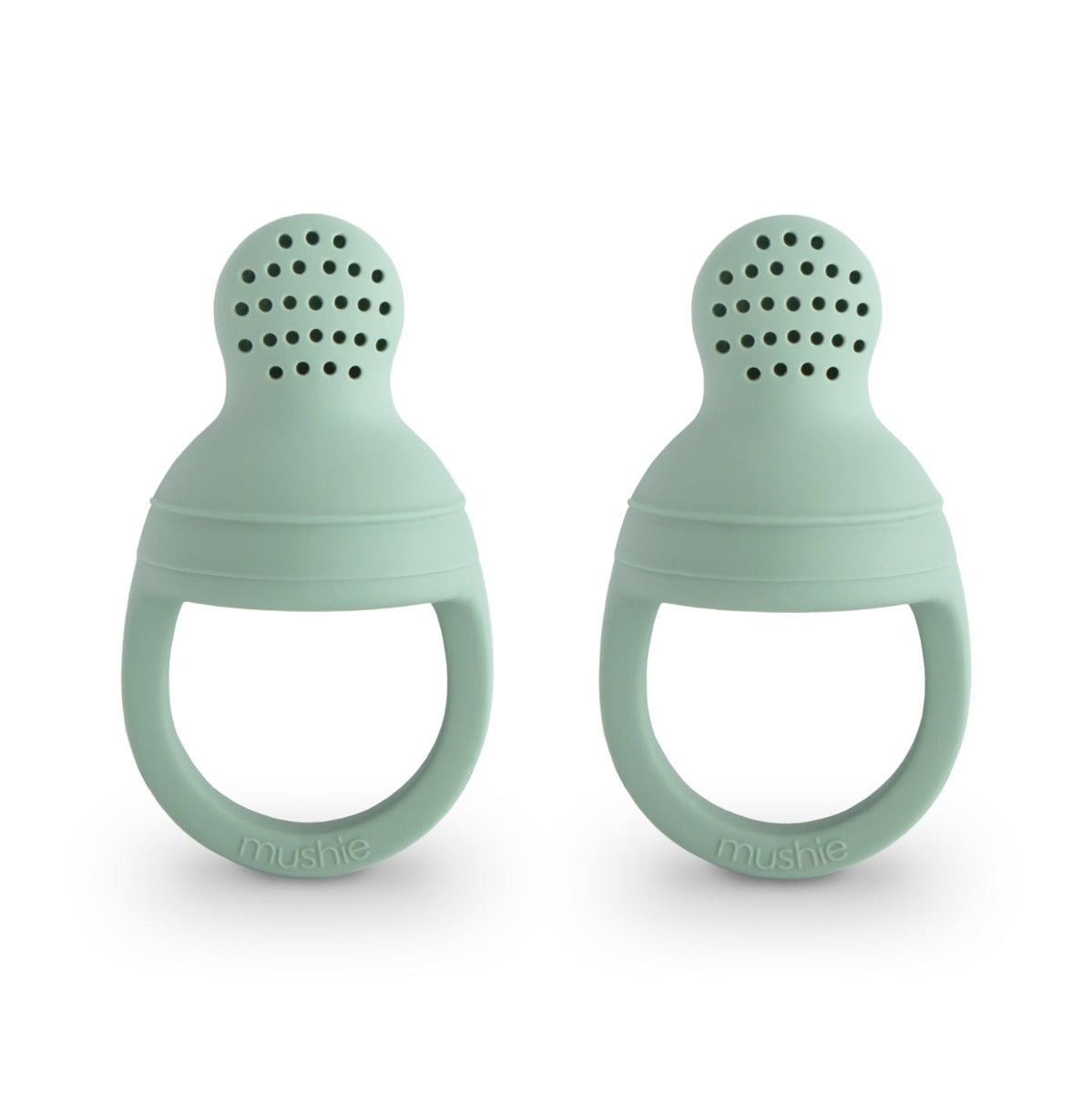 Mushie Silicone Fresh Food Feeder with Lid, 2pk (6 Colors)