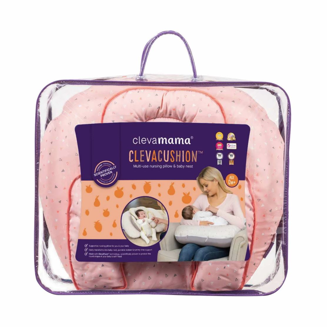Clevamama ClevaCushion Nursing Pillow & Baby Nest  (5 Designs)