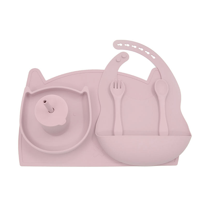 Biomom Silicone Feeding Set, Cat (5 Colors) - Pupsik Singapore