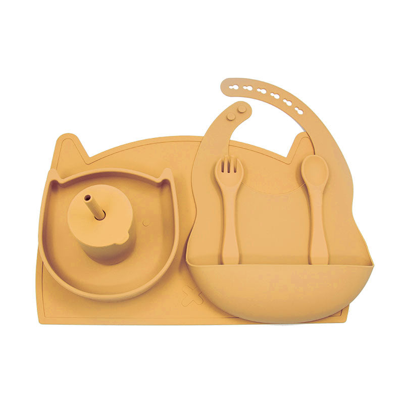 Biomom Silicone Feeding Set, Cat (5 Colors)
