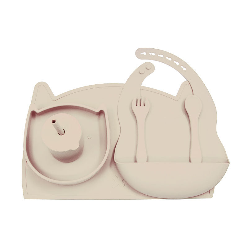 Biomom Silicone Feeding Set, Cat (5 Colors) - Pupsik Singapore
