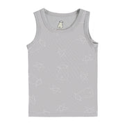 Baa Baa Sheepz Sleeveless Shirt - Cute Big Star & Head Grey
