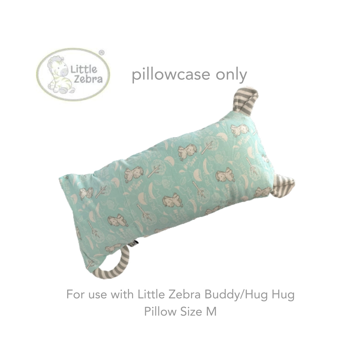 Little Zebra Soft Bamboo Pillow Case for Buddy Pillow - Little Zebra & Fox