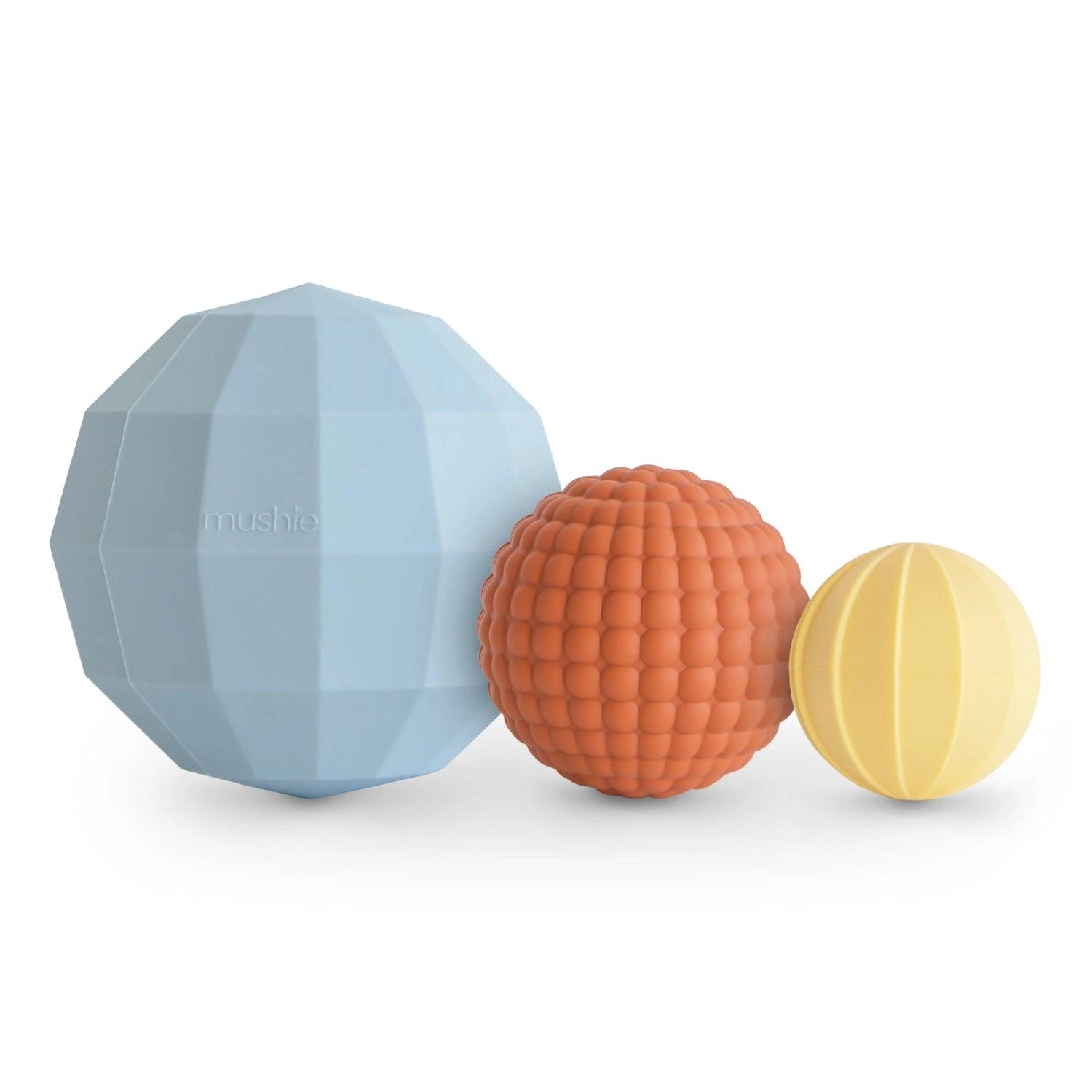 Mushie Nesting Spheres Sensory Toy, Set of 3 (2 Colors) - Pupsik Singapore