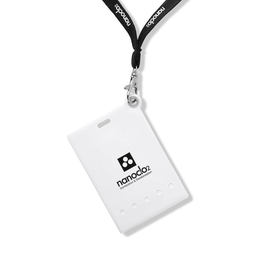 Nanoclo2 Antivirus Sanitizer & Deodorizer Lanyard Card - White