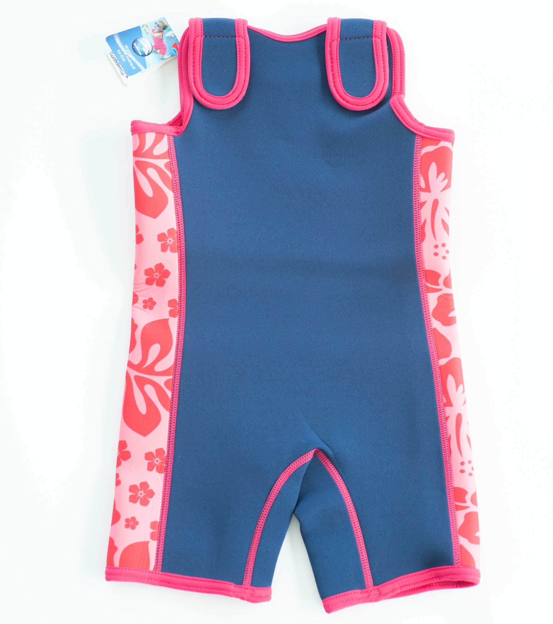 Konfidence ChildWarma Swimsuit - Navy Hibiscus Pink (2 Sizes)