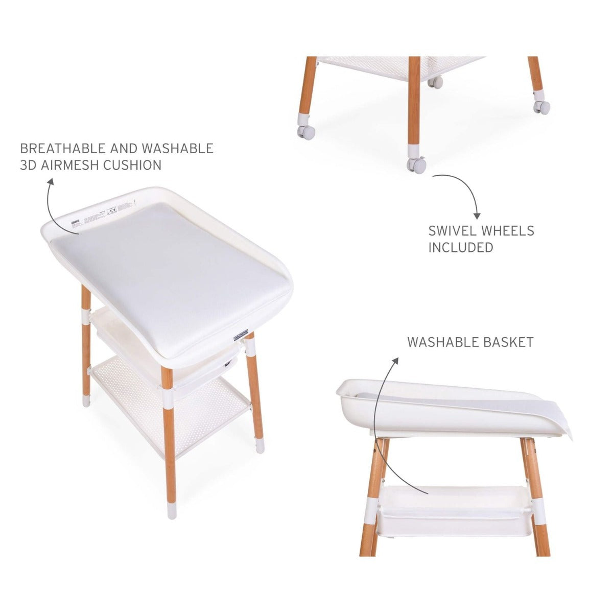 Childhome Evolux Changing Table - Natural White